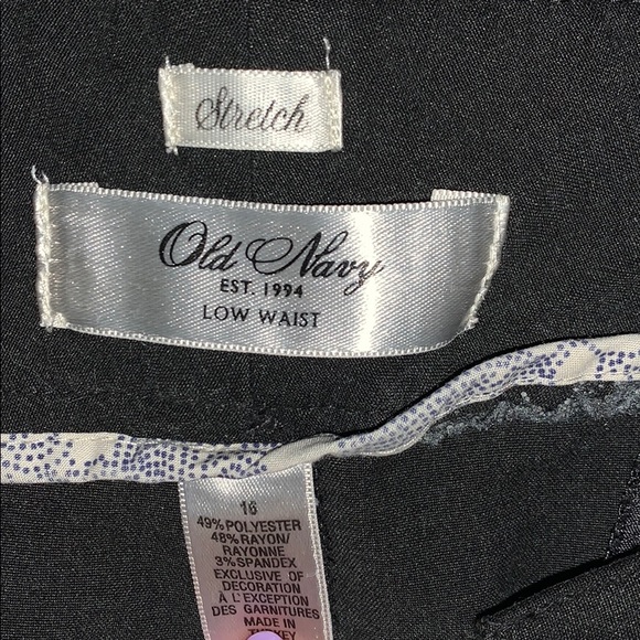 old navy low waisted black pants - Picture 2 of 2